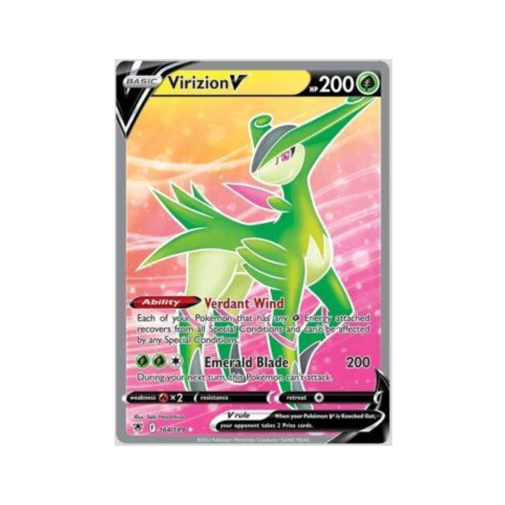 Virizion-V 164/189 in Portuguese Astral Radiance Pokémon TCG