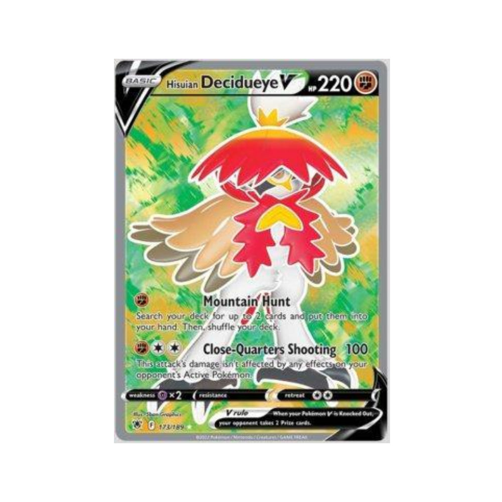 Hisuian Decidueye-V 173/189 in Portuguese Astral Radiance Pokémon TCG