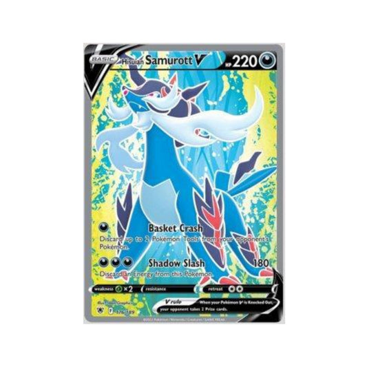 Hisuian Samurott-V 176/189 in Portuguese Astral Radiance Pokémon TCG