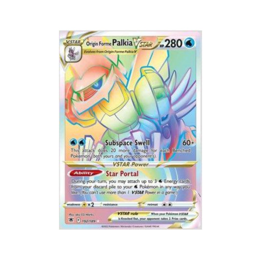 Origin Forme Palkia-VSTAR 192/189 in Portuguese Astral Radiance Pokémon TCG