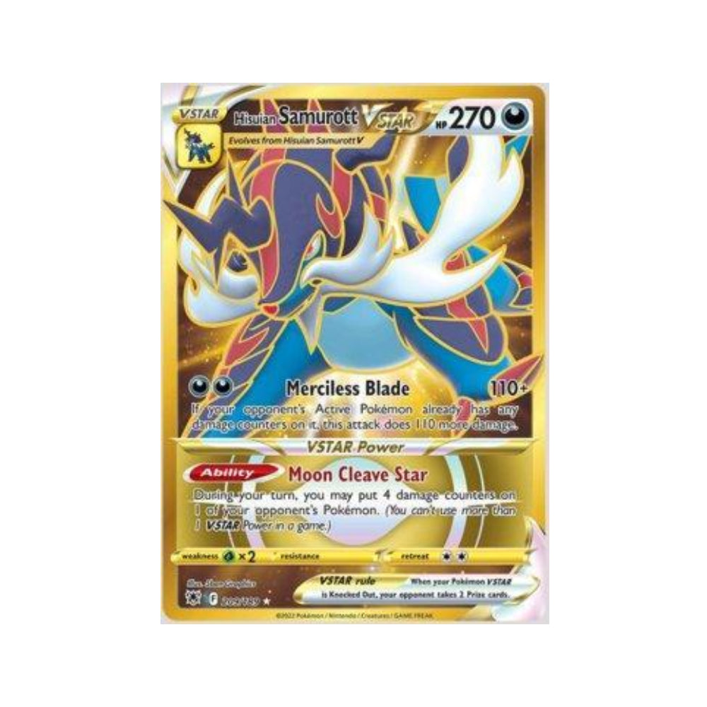 Hisuian Samurott-VSTAR 209/189 in Portuguese Astral Radiance Pokémon TCG