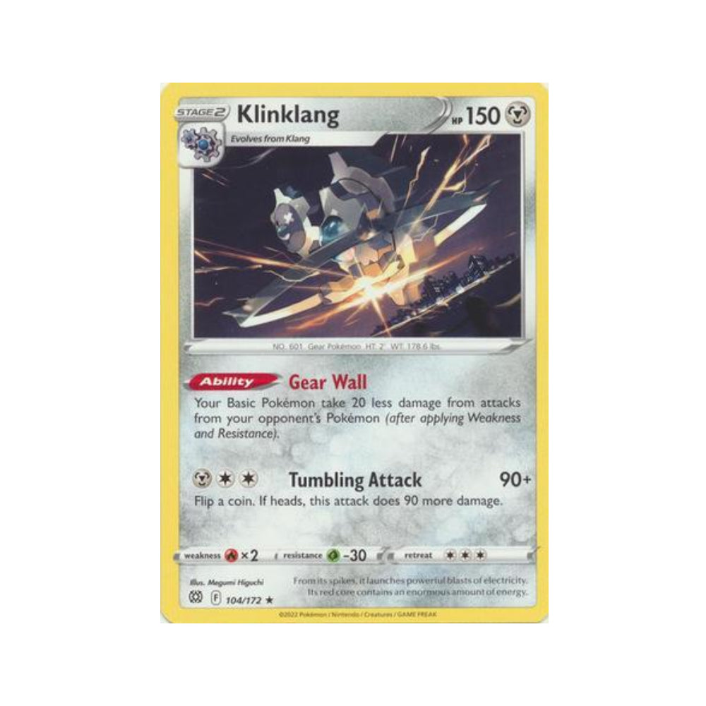 Klinklang 104/172 in Portuguese Brilliant Stars Pokémon TCG