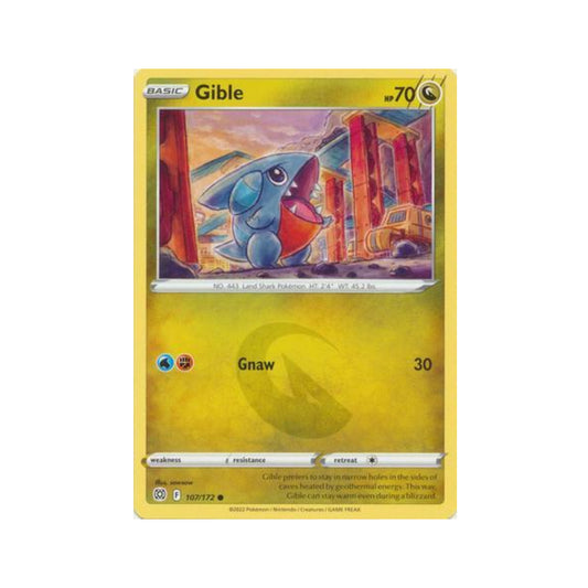 Gible 107/172 in Portuguese Brilliant Stars Pokémon TCG