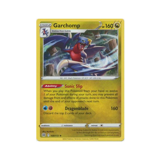 Garchomp 109/172 in Portuguese Brilliant Stars Pokémon TCG