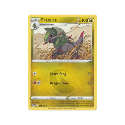 Fraxure 111/172 in Portuguese Brilliant Stars Pokémon TCG