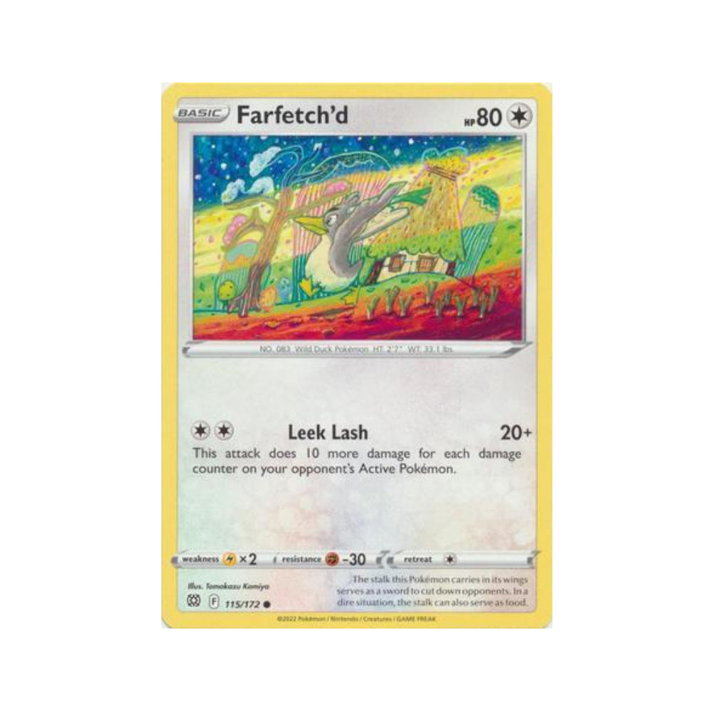 Farfetch'd 115/172 in Portuguese Brilliant Stars Pokémon TCG