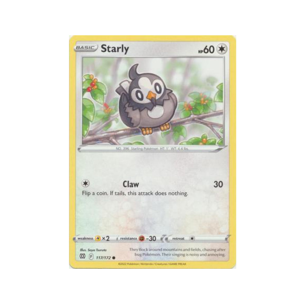 Starly 117/172 in Portuguese Brilliant Stars Pokémon TCG