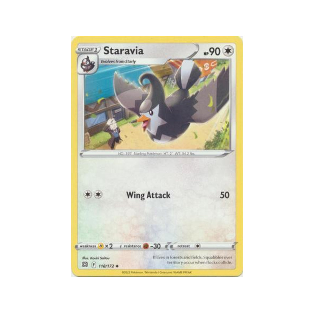 Staravia 118/172 in Portuguese Brilliant Stars Pokémon TCG