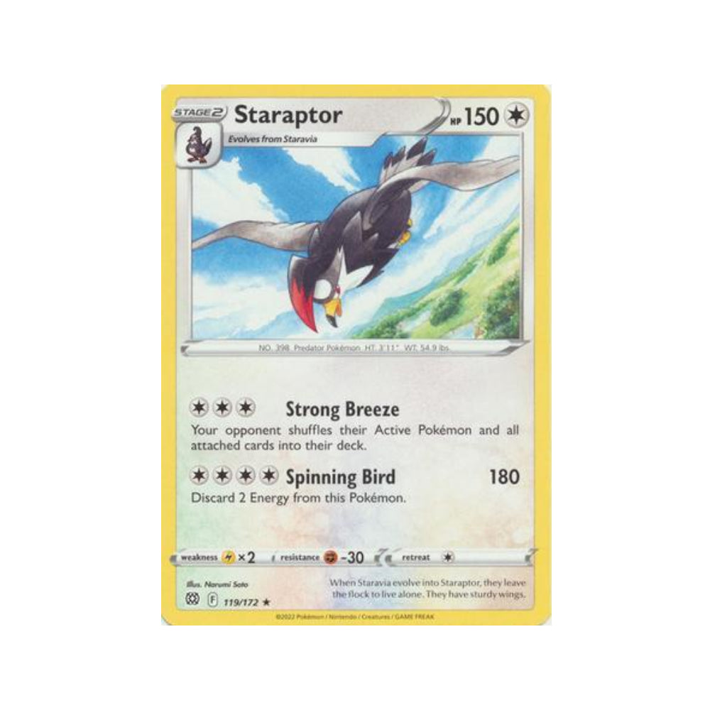 Staraptor 119/172 in Portuguese Brilliant Stars Pokémon TCG