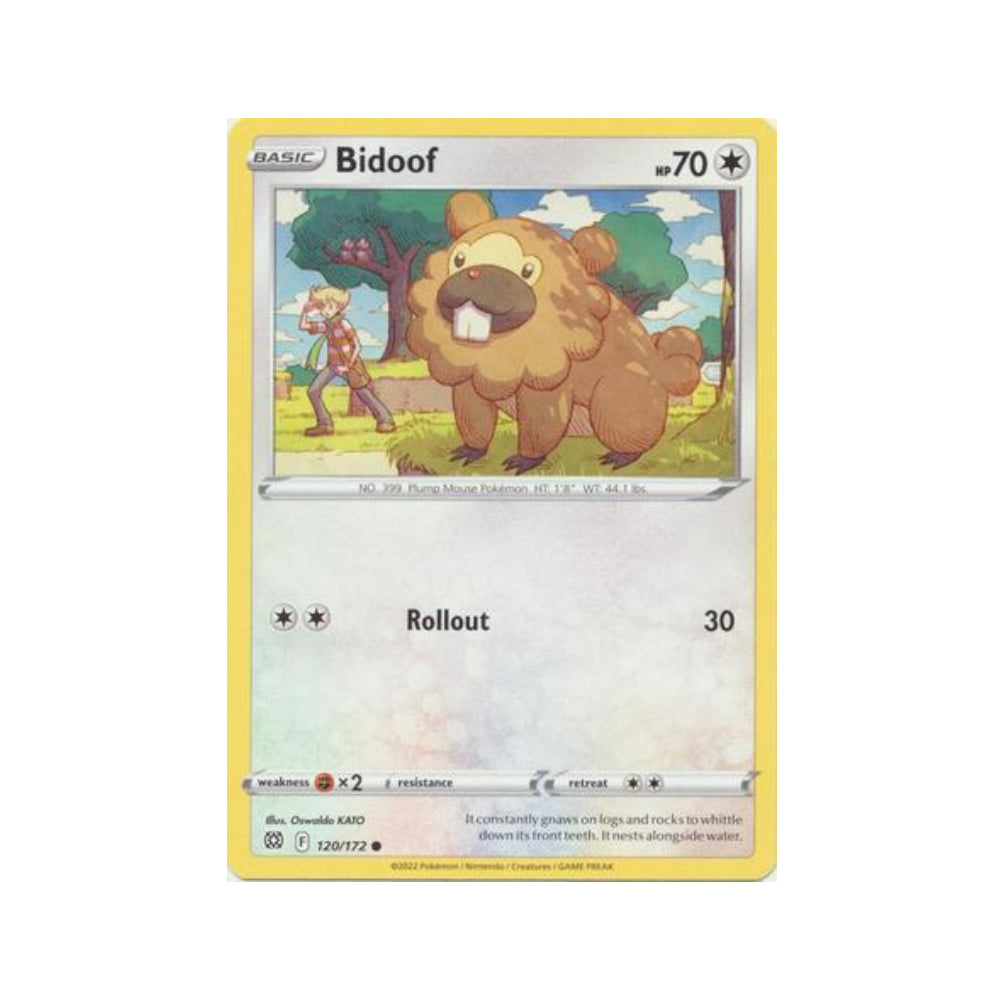 Bidoof 120/172 in Portuguese Brilliant Stars Pokémon TCG