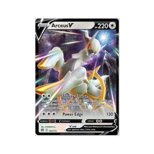 Arceus-V 122/172 in Portuguese Brilliant Stars Pokémon TCG