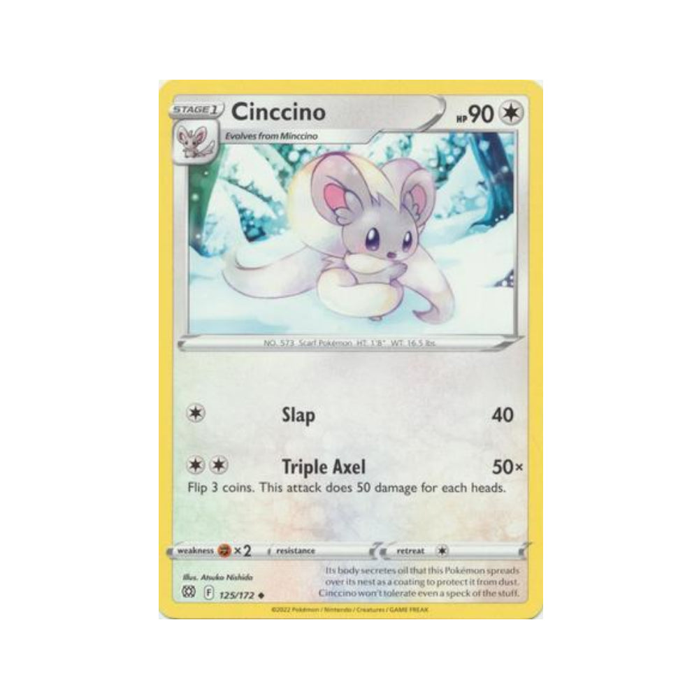 Cinccino 125/172 in Portuguese Brilliant Stars Pokémon TCG