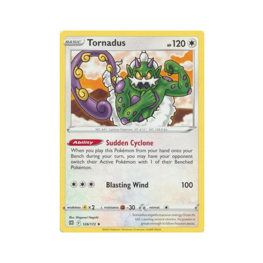 Tornadus 126/172 in Portuguese Brilliant Stars Pokémon TCG