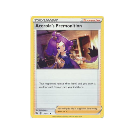 Acerola's Premonition 129/172 in Portuguese Brilliant Stars Pokémon TCG