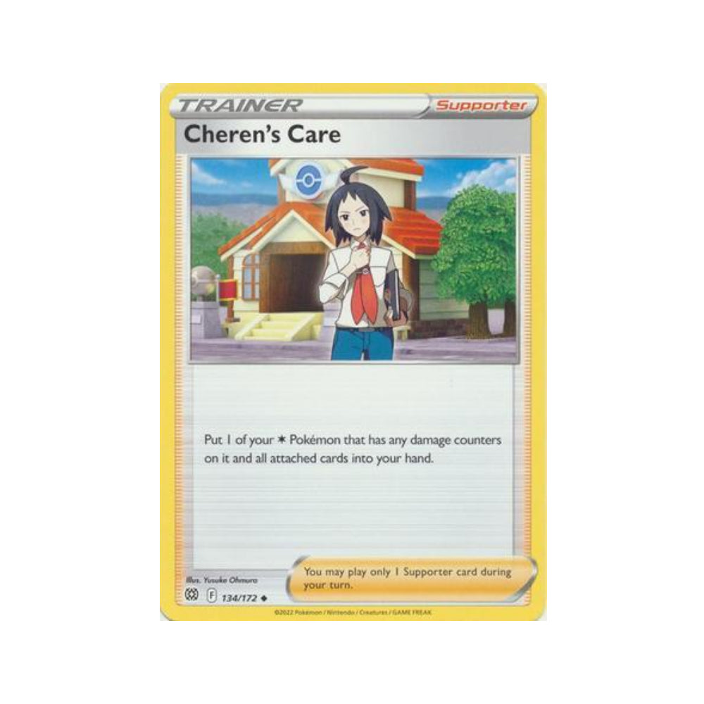 Cheren's Care 134/172 in Portuguese Brilliant Stars Pokémon TCG