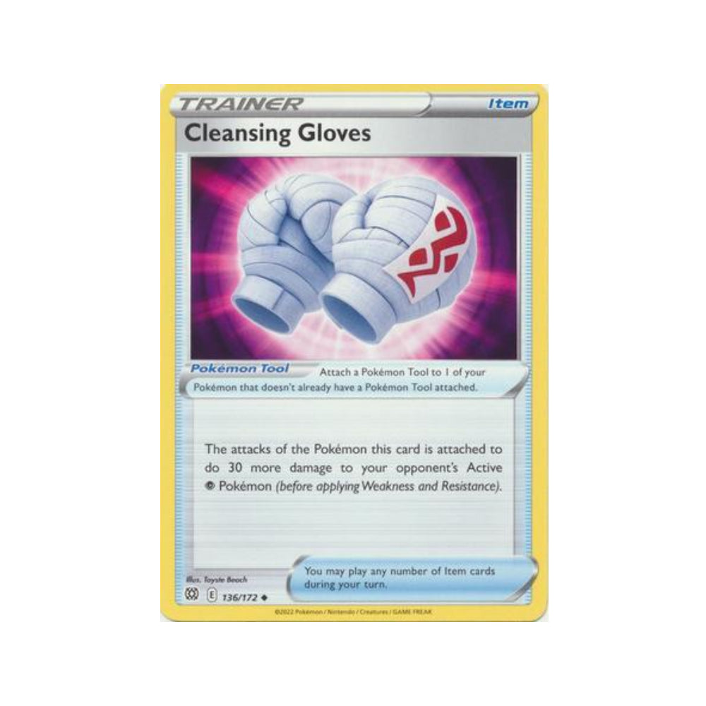 Cleansing Gloves 136/172 in Portuguese Brilliant Stars Pokémon TCG