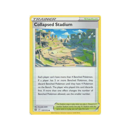 Collapsed Stadium 137/172 in Portuguese Brilliant Stars Pokémon TCG