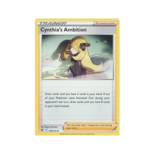 Cynthia's Ambition 138/172 in Portuguese Brilliant Stars Pokémon TCG