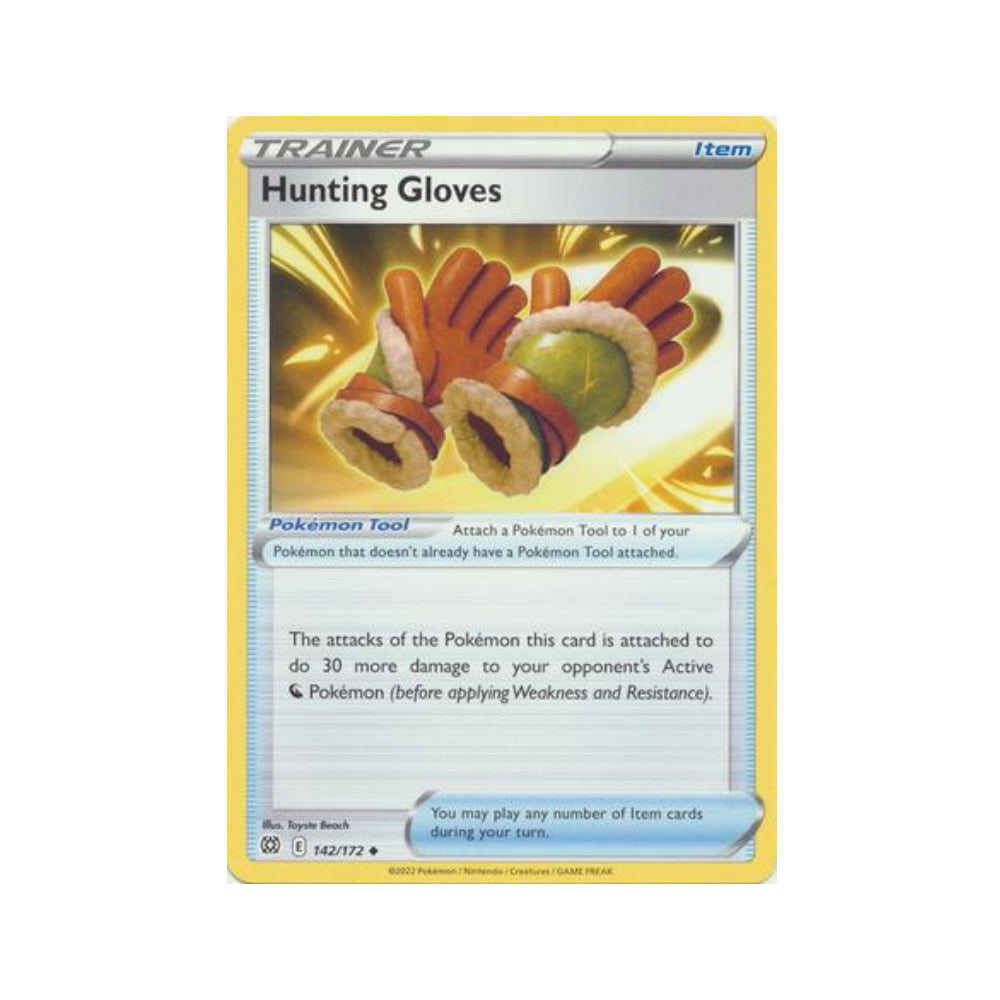 Hunting Gloves 142/172 in Portuguese Brilliant Stars Pokémon TCG