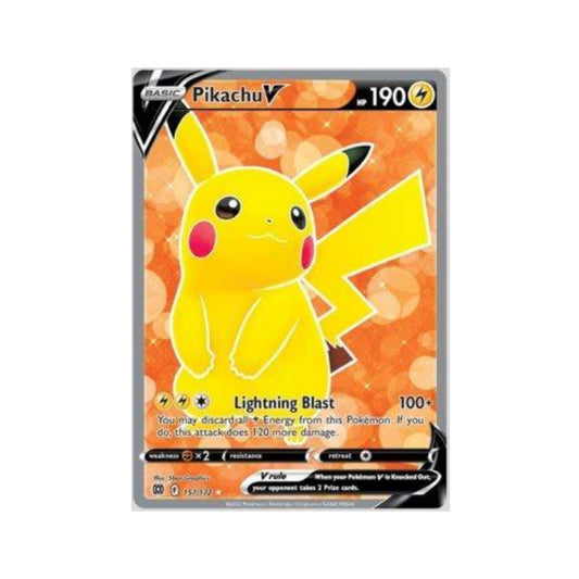 Pikachu-V 157/172 in Portuguese Brilliant Stars Pokémon TCG