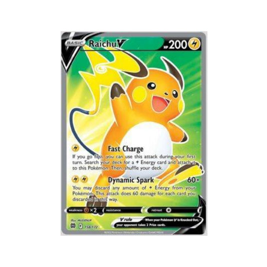 Raichu-V 158/172 in Portuguese Brilliant Stars Pokémon TCG