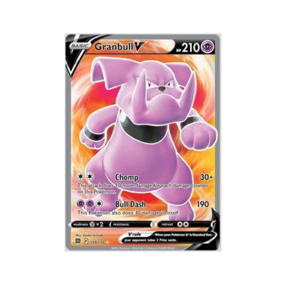 Granbull-V 159/172 in Portuguese Brilliant Stars Pokémon TCG