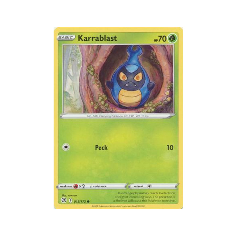 Karrablast 15/172 in Portuguese Brilliant Stars Pokémon TCG