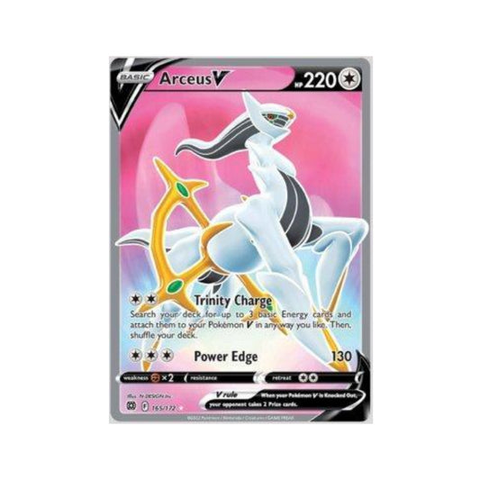 Arceus-V 165/172 in Portuguese Brilliant Stars Pokémon TCG