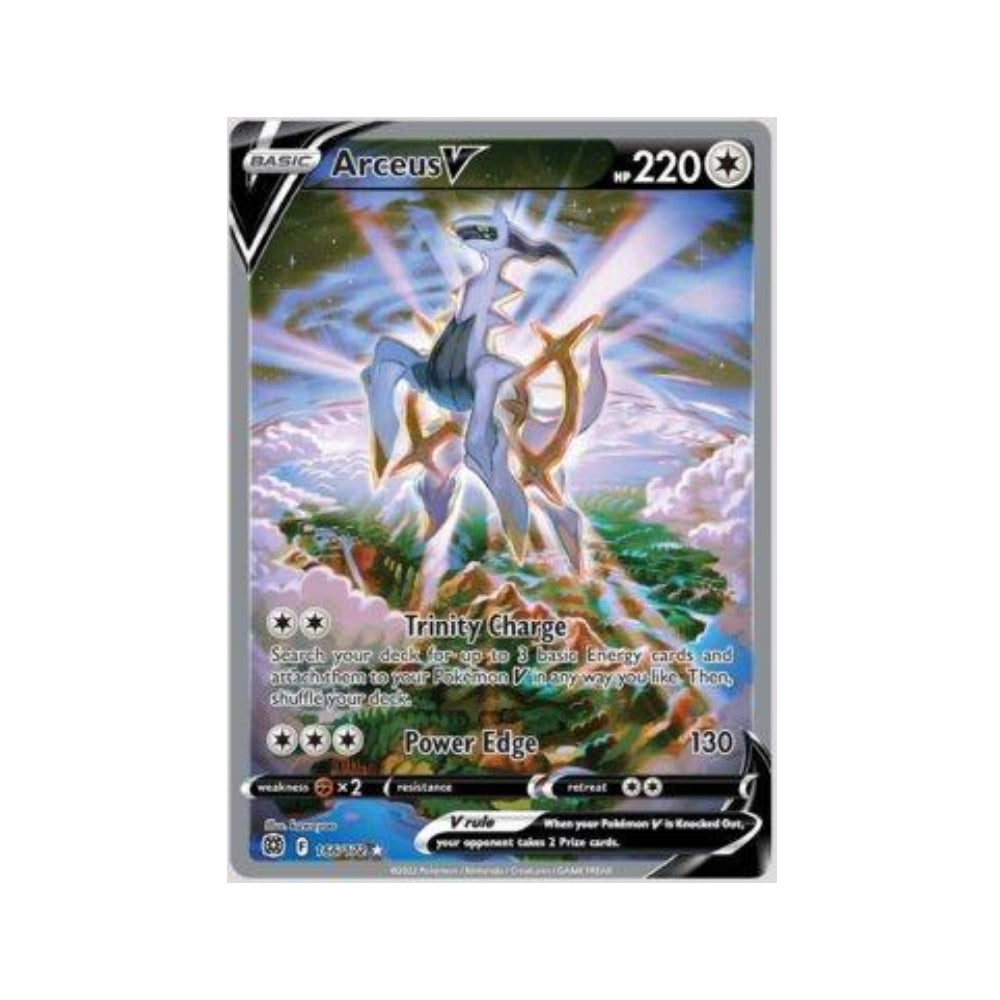 Arceus-V 166/172 in Portuguese Brilliant Stars Pokémon TCG