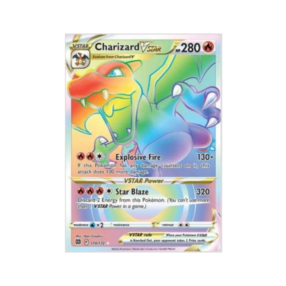 Charizard-VSTAR 174/172 in Portuguese Brilliant Stars Pokémon TCG