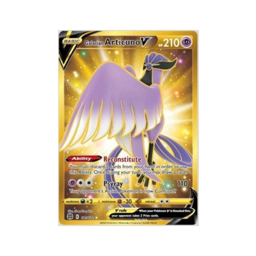 Galarian Articuno-V 181/172 in Portuguese Brilliant Stars Pokémon TCG