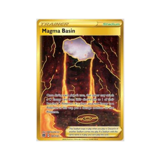 Magma Basin 185/172 in Portuguese Brilliant Stars Pokémon TCG