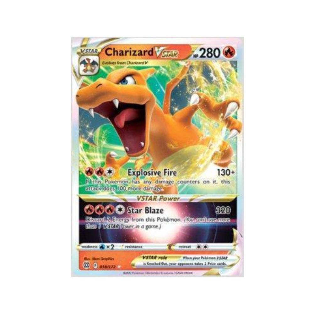 Charizard-VSTAR 18/172 in Portuguese Brilliant Stars Pokémon TCG