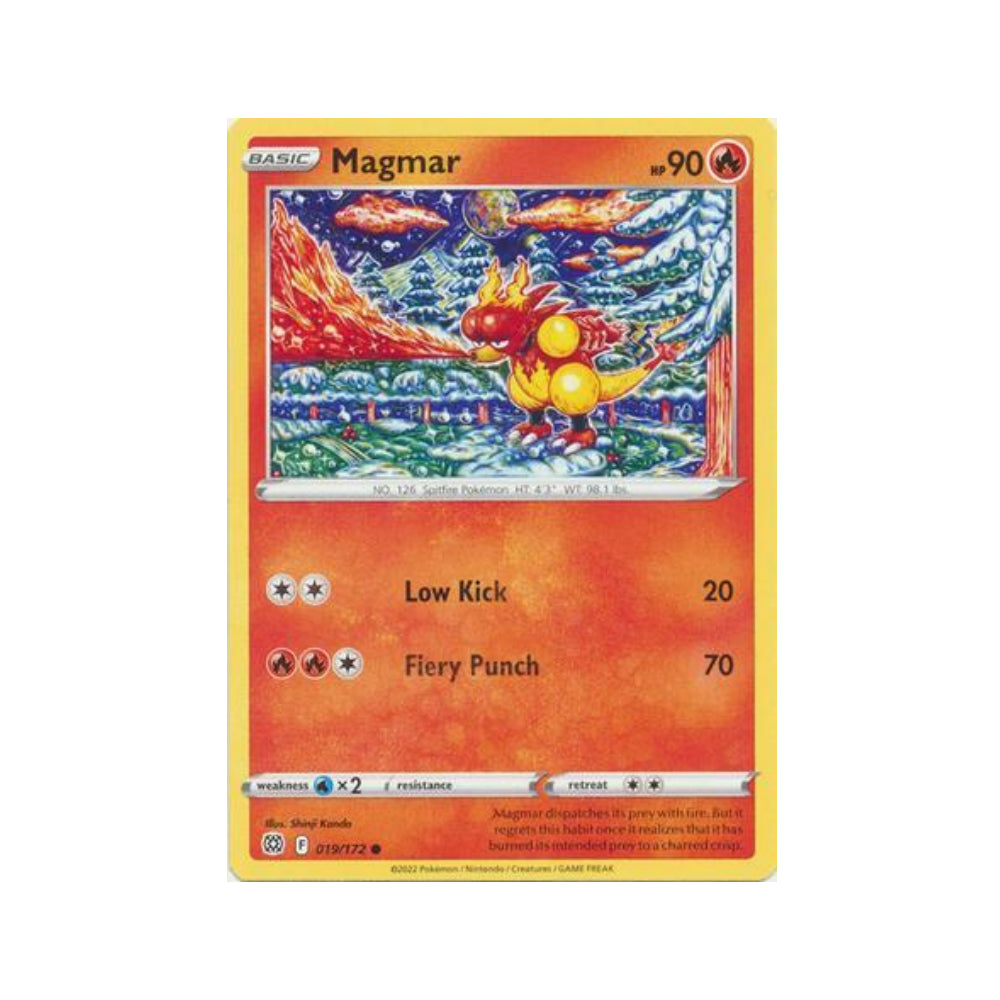 Magmar 19/172 in Portuguese Brilliant Stars Pokémon TCG