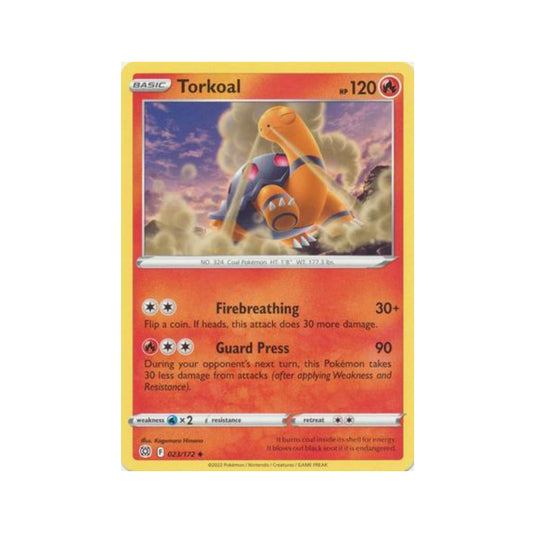 Torkoal 23/172 in Portuguese Brilliant Stars Pokémon TCG