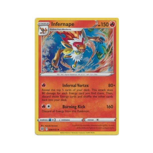 Infernape 26/172 in Portuguese Brilliant Stars Pokémon TCG