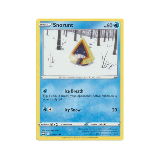 Snorunt 34/172 in Portuguese Brilliant Stars Pokémon TCG