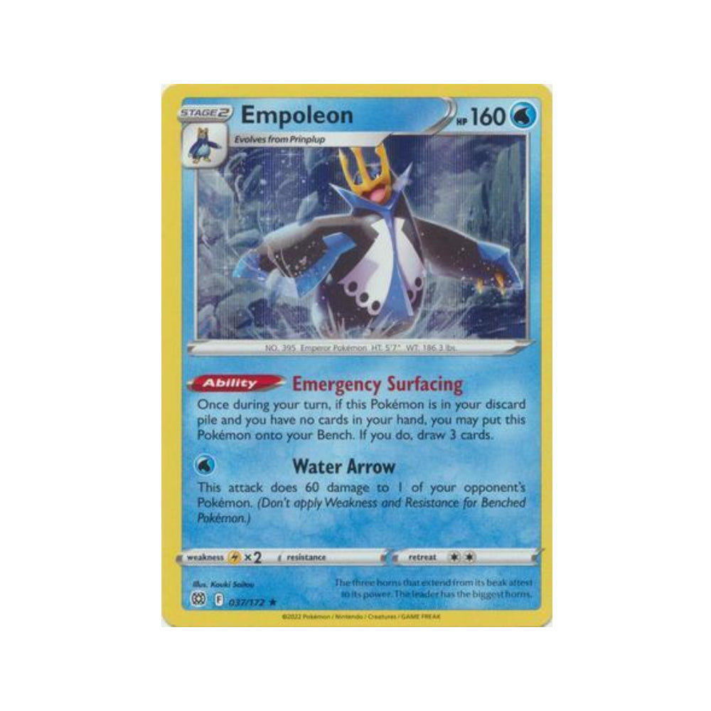 Empoleon 37/172 in Portuguese Brilliant Stars Pokémon TCG