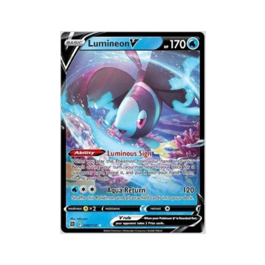 Lumineon-V 40/172 in Portuguese Brilliant Stars Pokémon TCG