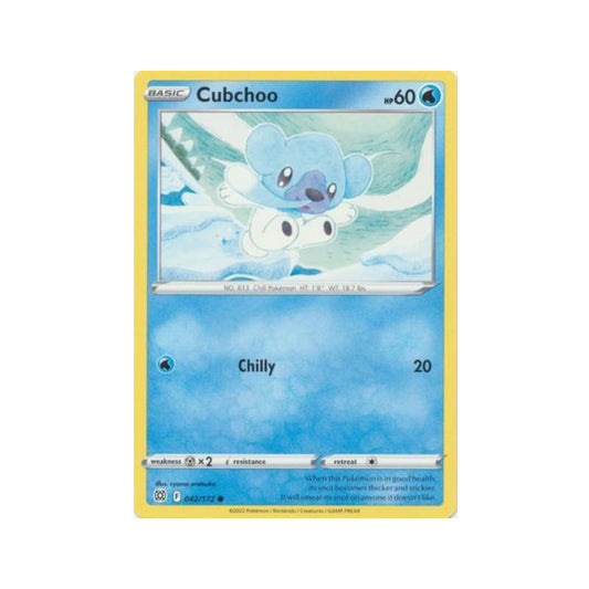 Cubchoo 42/172 in Portuguese Brilliant Stars Pokémon TCG