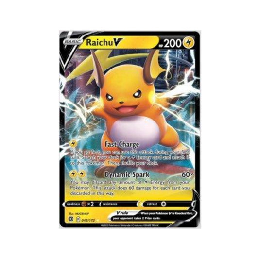 Raichu-V 45/172 in Portuguese Brilliant Stars Pokémon TCG