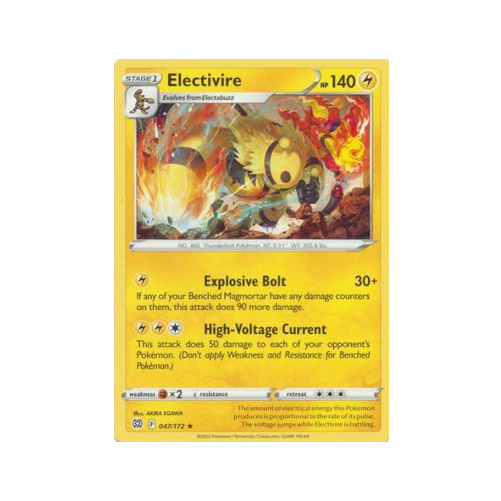 Electivire 47/172 in Portuguese Brilliant Stars Pokémon TCG