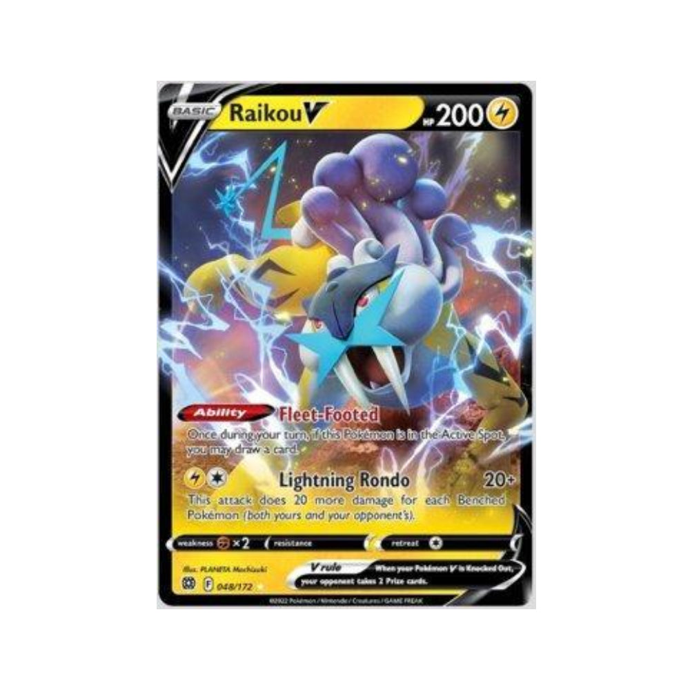 Raikou-V 48/172 in Portuguese Brilliant Stars Pokémon TCG