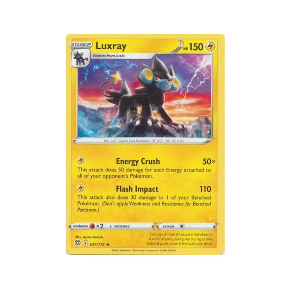 Luxray 51/172 in Portuguese Brilliant Stars Pokémon TCG