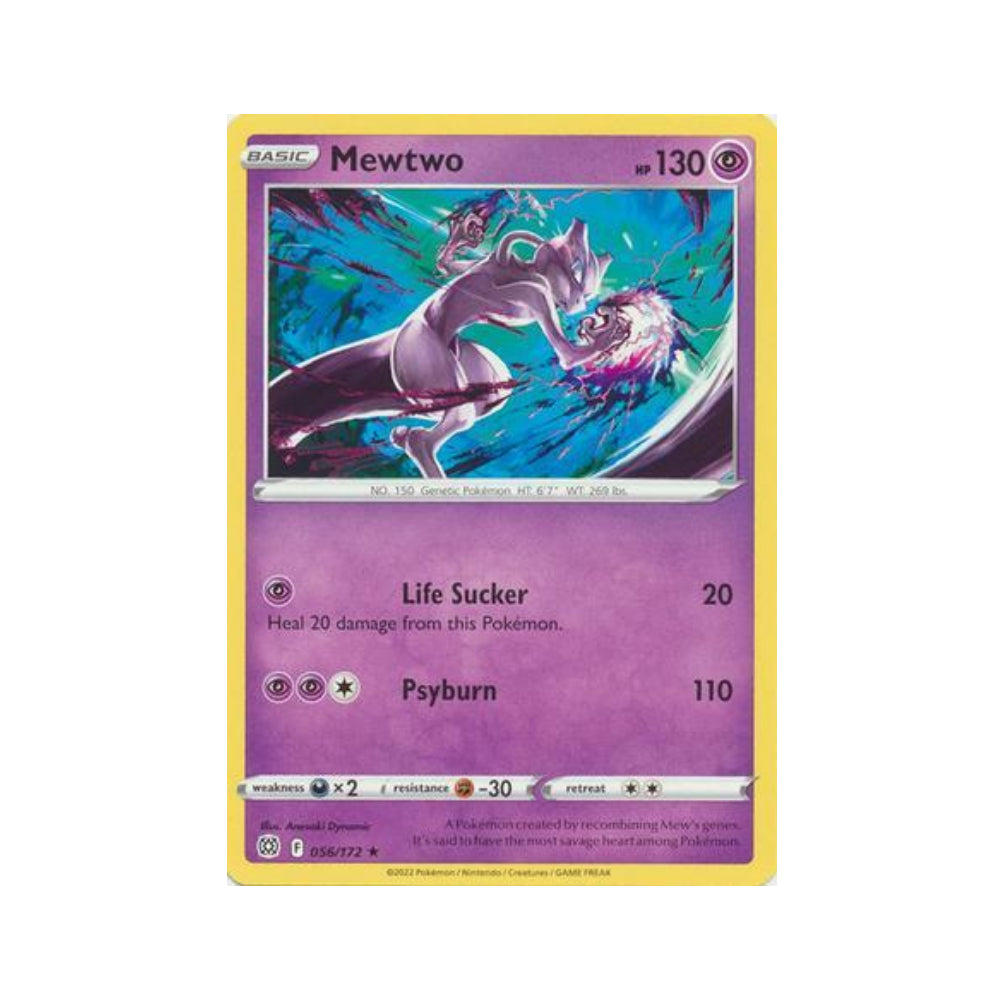 Mewtwo 56/172 in Portuguese Brilliant Stars Pokémon TCG