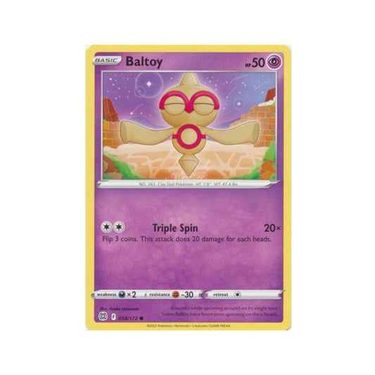 Baltoy 58/172 in Portuguese Brilliant Stars Pokémon TCG