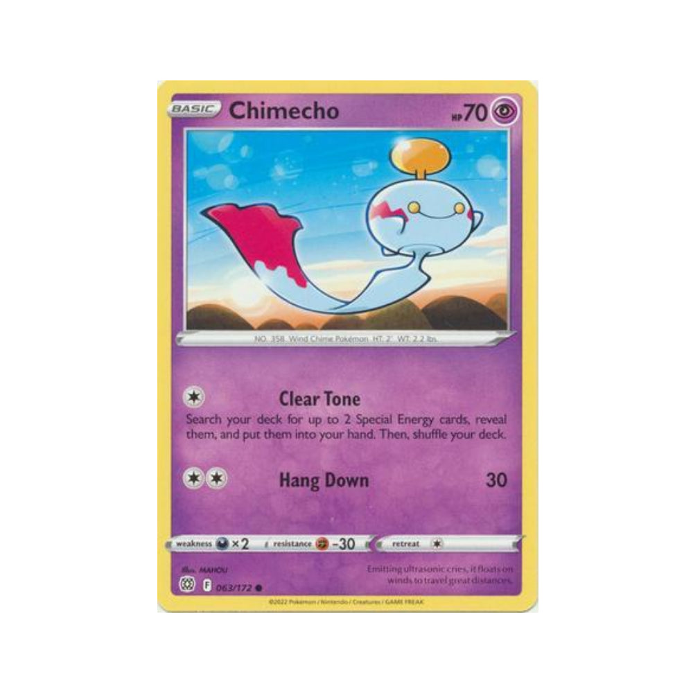 Chimecho 63/172 in Portuguese Brilliant Stars Pokémon TCG