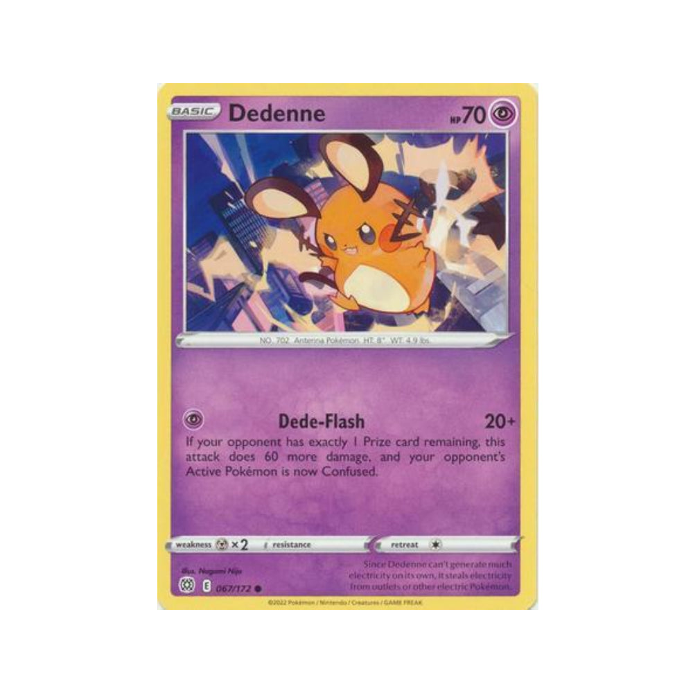 Dedenne 67/172 in Portuguese Brilliant Stars Pokémon TCG