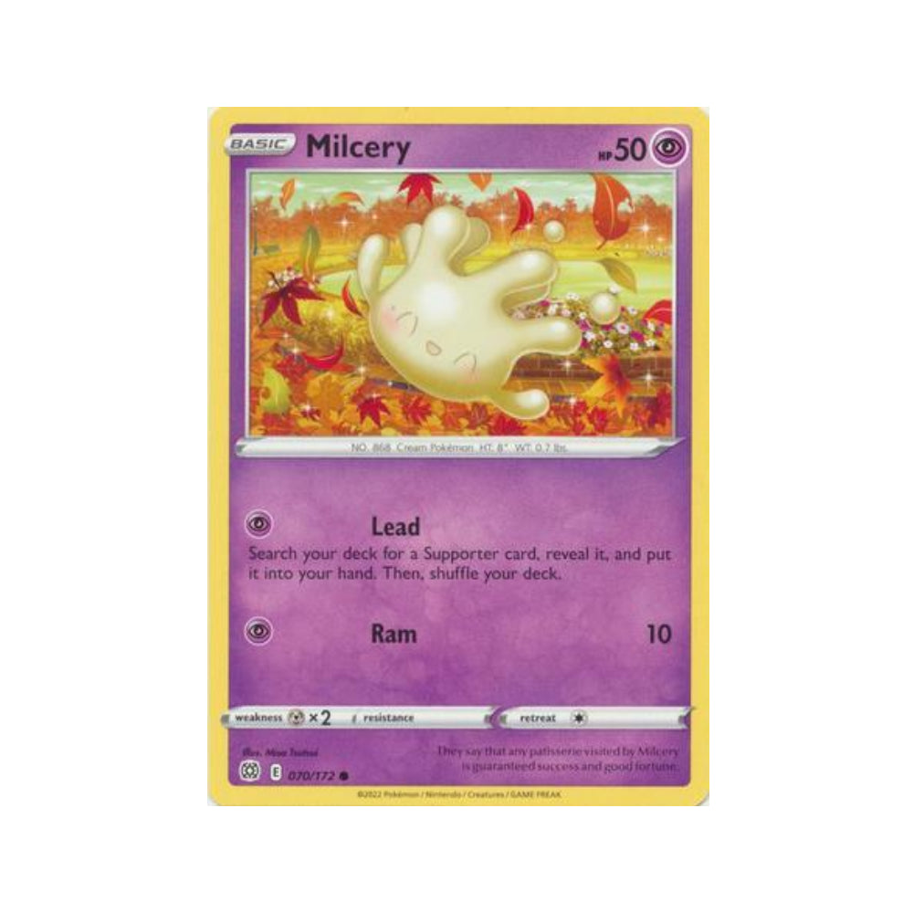 Milcery 70/172 in Portuguese Brilliant Stars Pokémon TCG