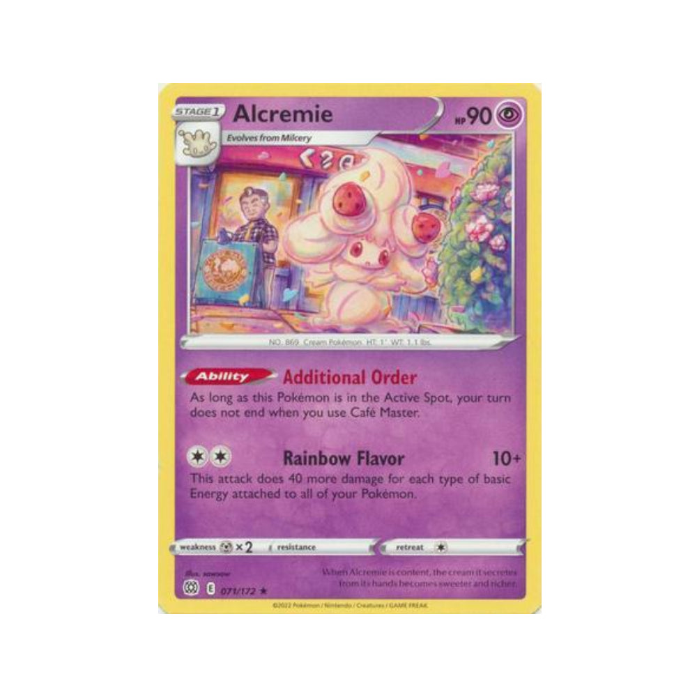 Alcremie 71/172 in Portuguese Brilliant Stars Pokémon TCG